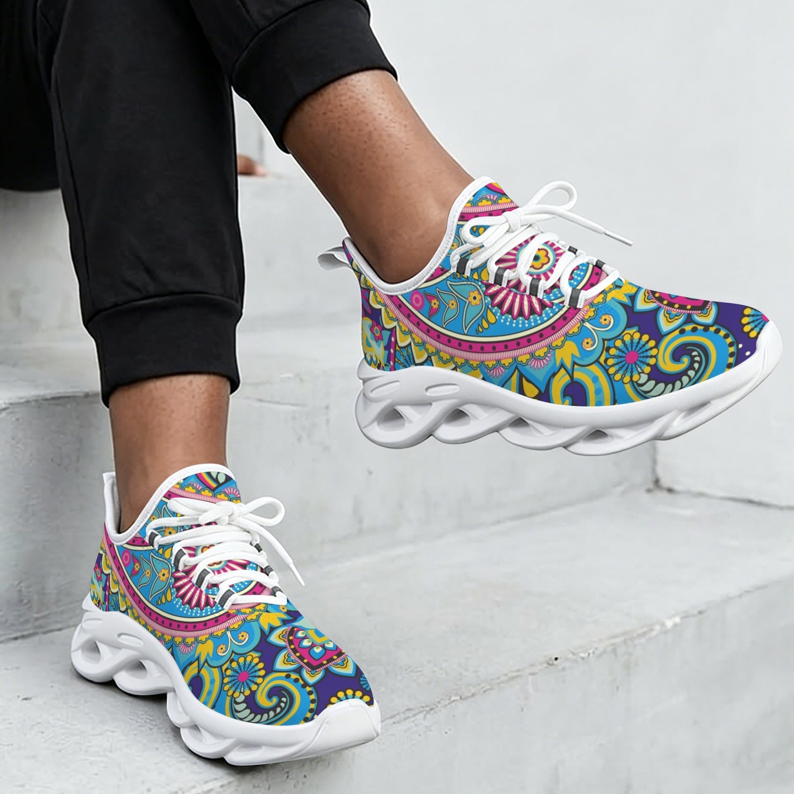 Bright Paisley Women's Twisted Sole Sneakers