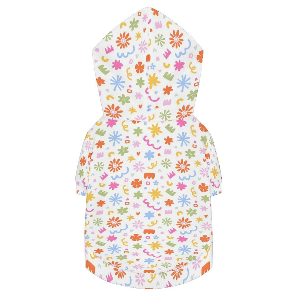 Abstract Colourful Shapes Pet Hoodie (Small Size)