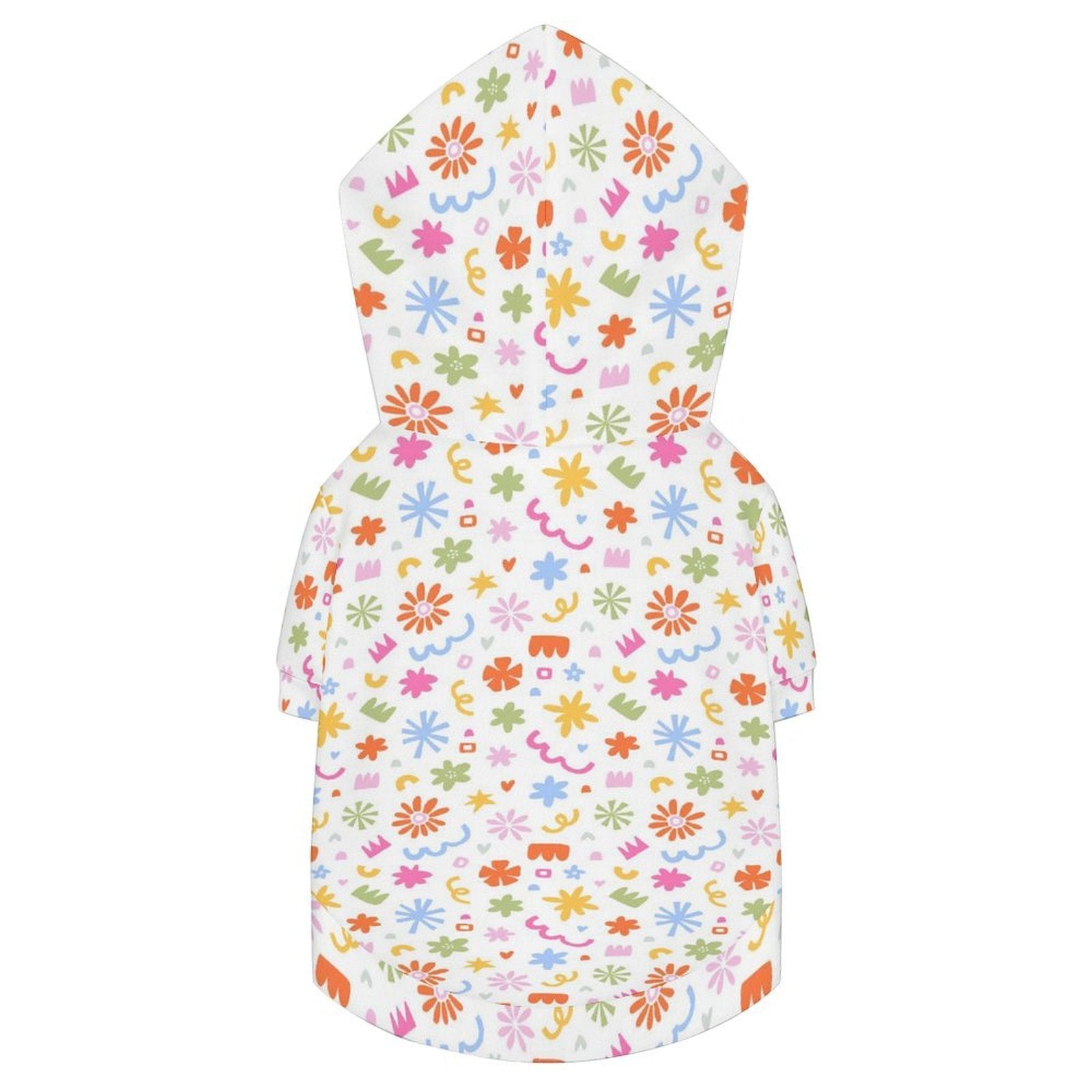 Abstract Colourful Shapes Pet Hoodie (Small Size)