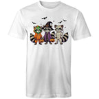 Halloween Raccoons - Mens T-Shirt White Mens T-shirt Halloween Printed In Australia