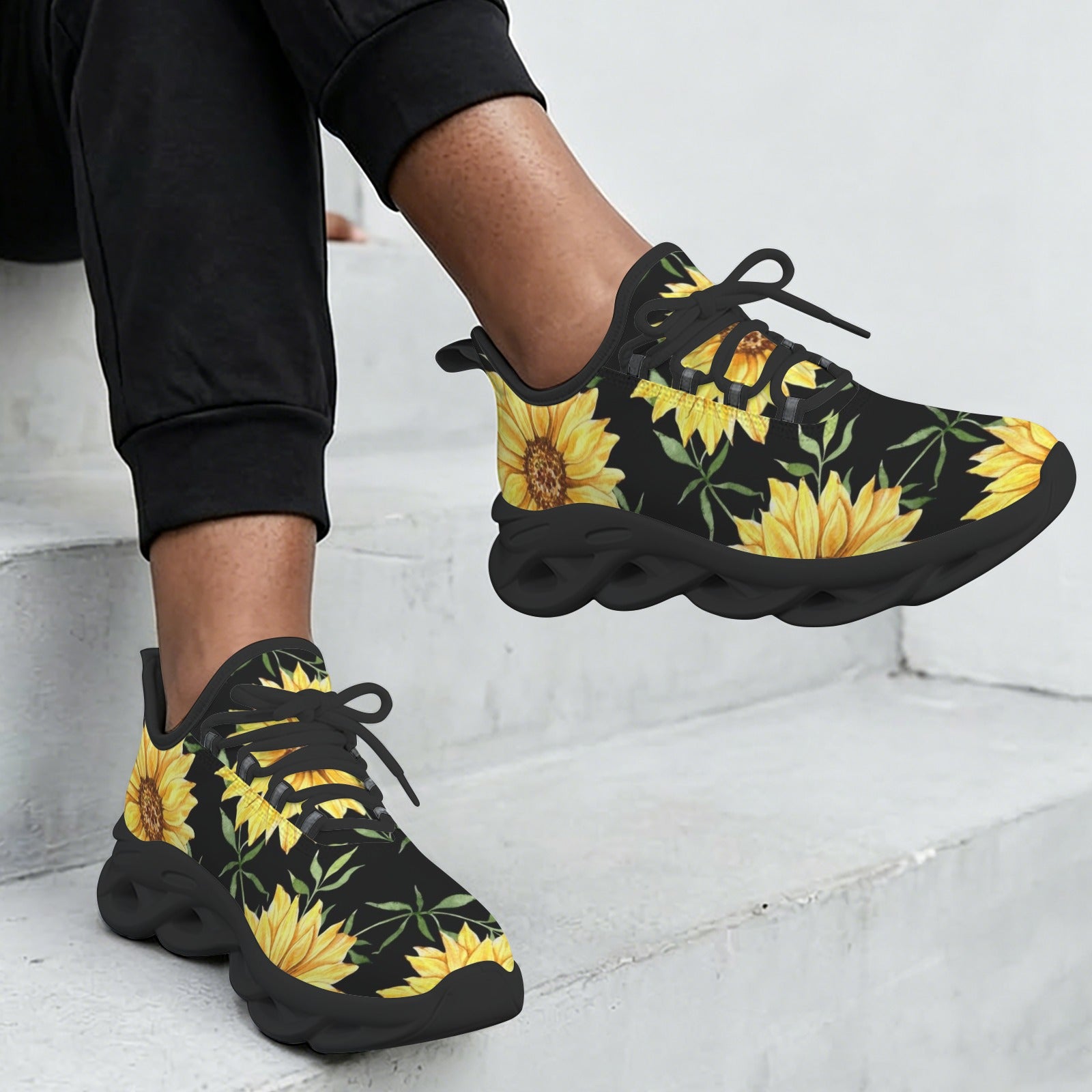 Painted Sunflowers Women's Twisted Sole Sneakers
