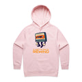 It Might Be Time To Rewind, Cassette Tape Women's AS Colour Hoodie Pink Womens Hoodie Music Printed In Australia Retro