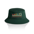 Evolution Of A Trumpet Player AS Colour Bucket Hat Forest Green One Size As Colour Bucket Hat Music Printed In Australia