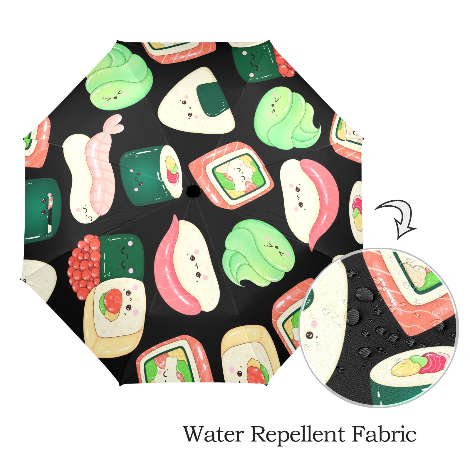 Happy Sushi - Semi-Automatic Foldable Umbrella (Model U12) Semi-Automatic Foldable Umbrella (U12)