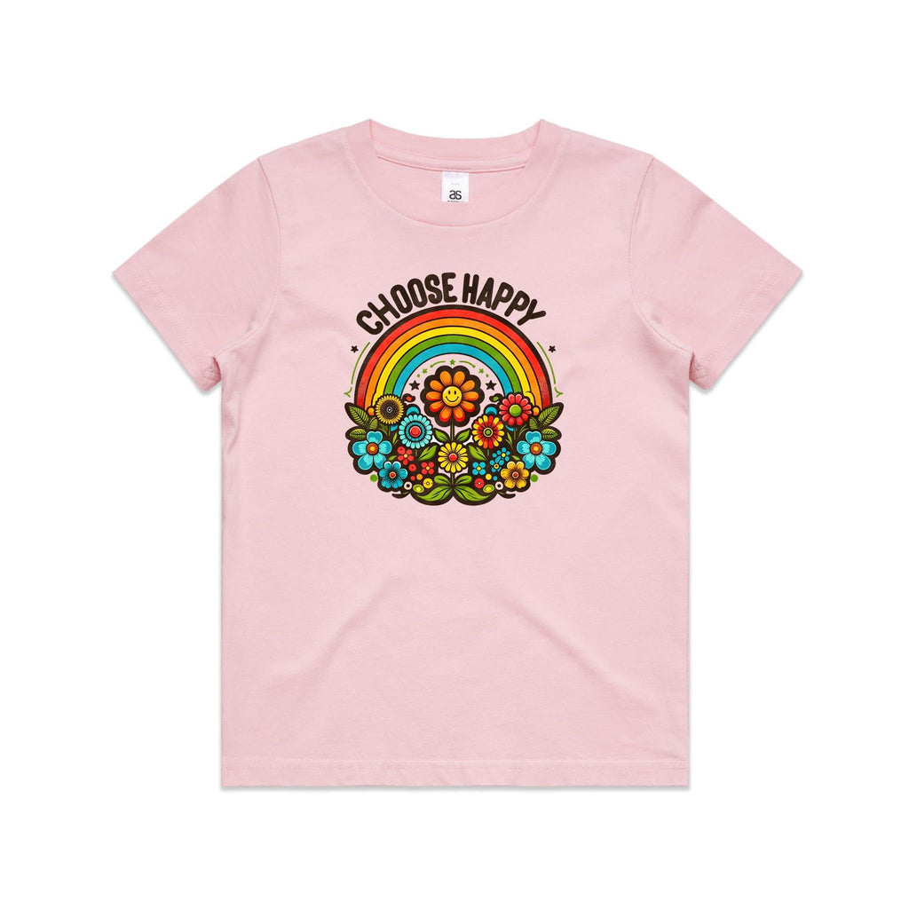 Choose Happy - Kids Youth Staple Tee