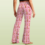 Cherry Ice-cream High Waist Crossover Tummy Control Flare Leggings High Waist Flare Leggings Food Printed Offshore