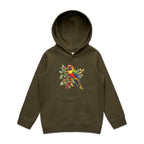 Lorikeet, Australian Birds - Kids Hoodie Army Kids Hoodie animal Printed In Australia