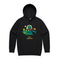 Alien Commute Men's AS Colour Hoodie Black Mens Hoodie Printed In Australia Sci Fi
