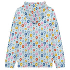 Abstract Cute Flowers Women's Full-Zip Hoodie