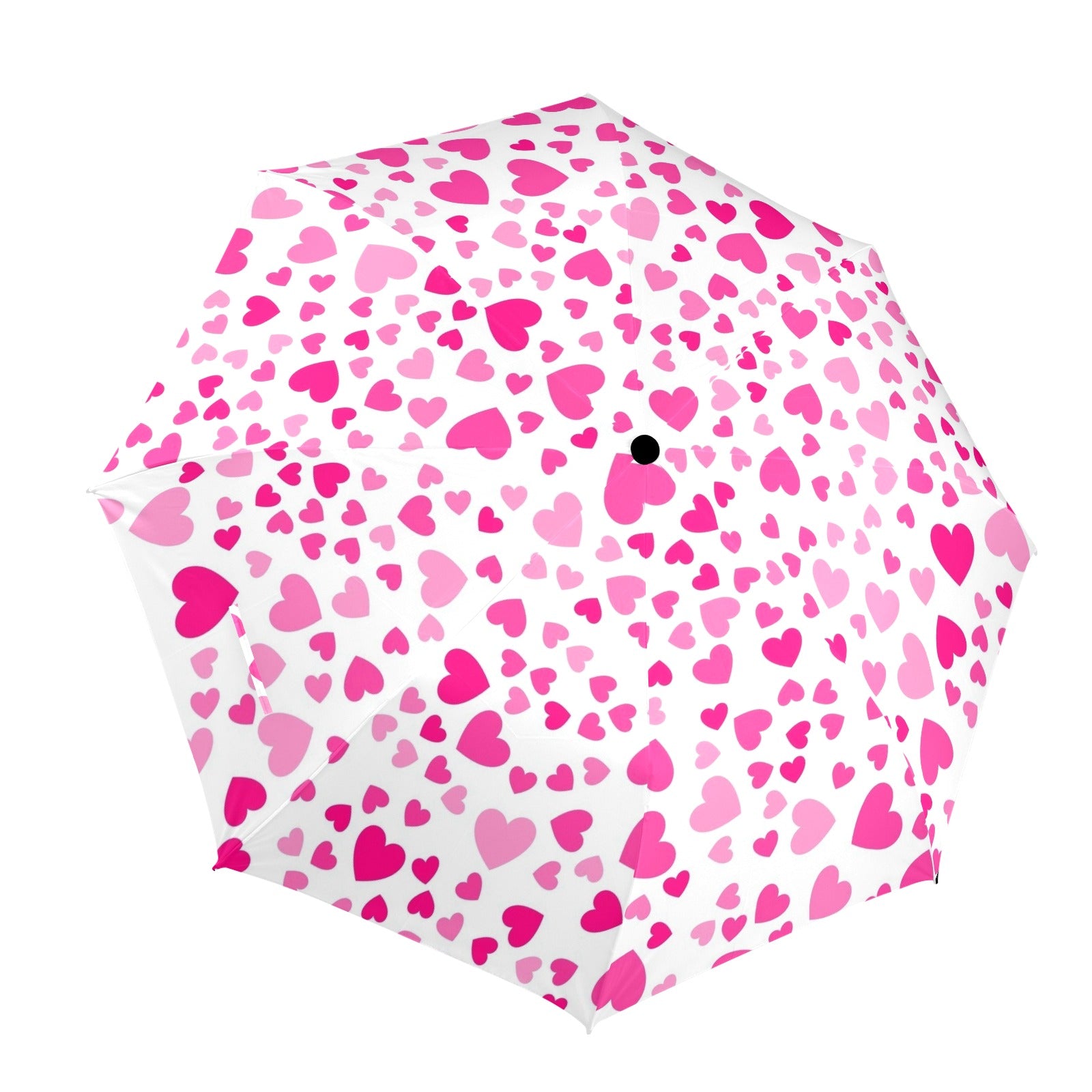 Pink Hearts On White - Umbrella
