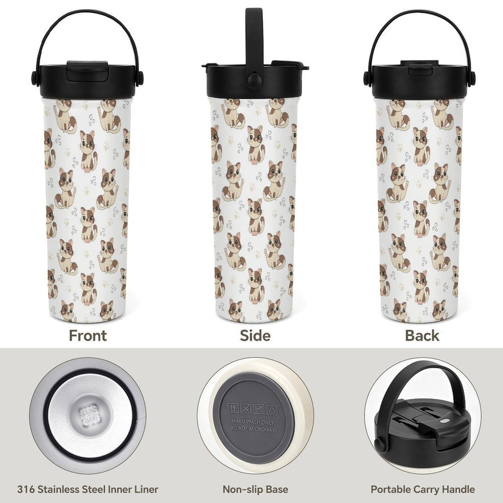 Cheeky Cats 20oz Tea Tumbler with Carry Handle
