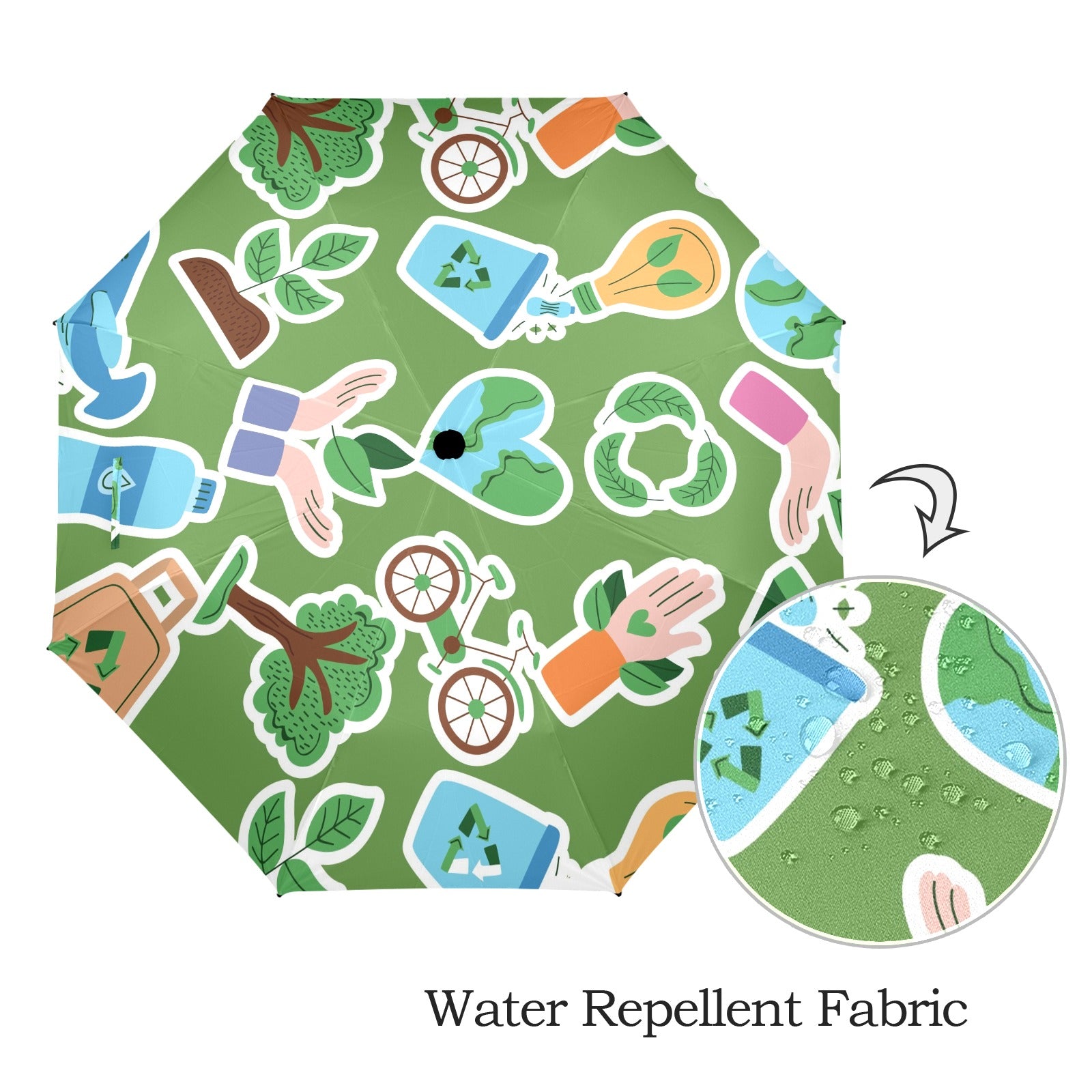 Earth Stickers - Semi-Automatic Foldable Umbrella (Model U12) Semi-Automatic Foldable Umbrella (U12)