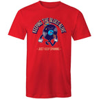 Keeping The Blues Alive - Mens T-Shirt Red Mens T-shirt Music Printed In Australia