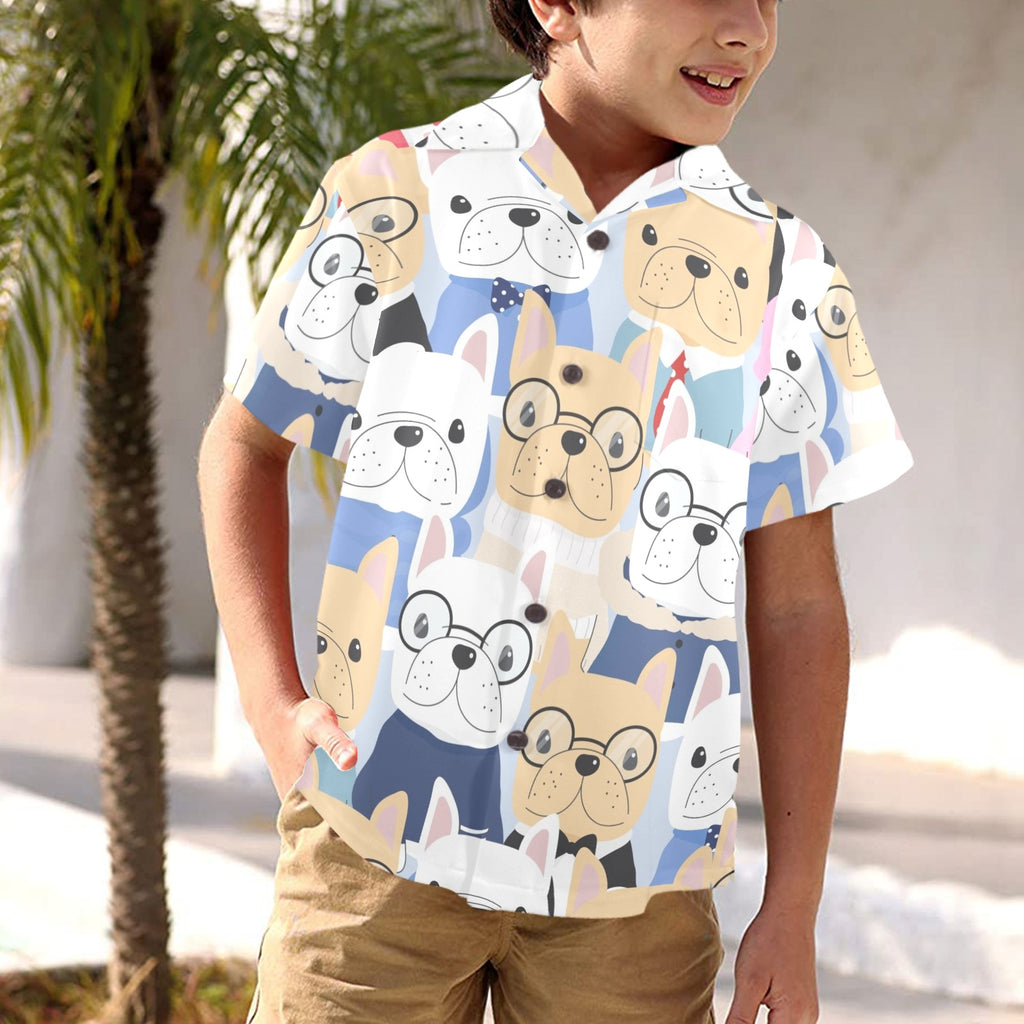 Dog Crowd - Junior Kids Hawaiian Shirt