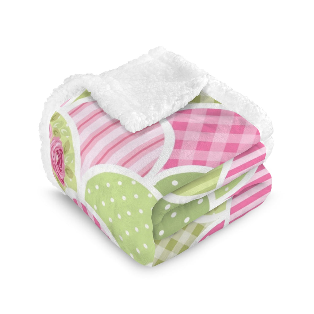 Floral Tabs - Double-Layer Fleece Blanket 51"x59"