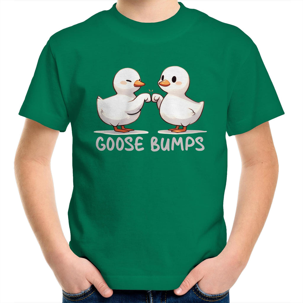 Goose Bumps - Kids Youth T-Shirt Kelly Green Kids Youth T-shirt animal Printed In Australia