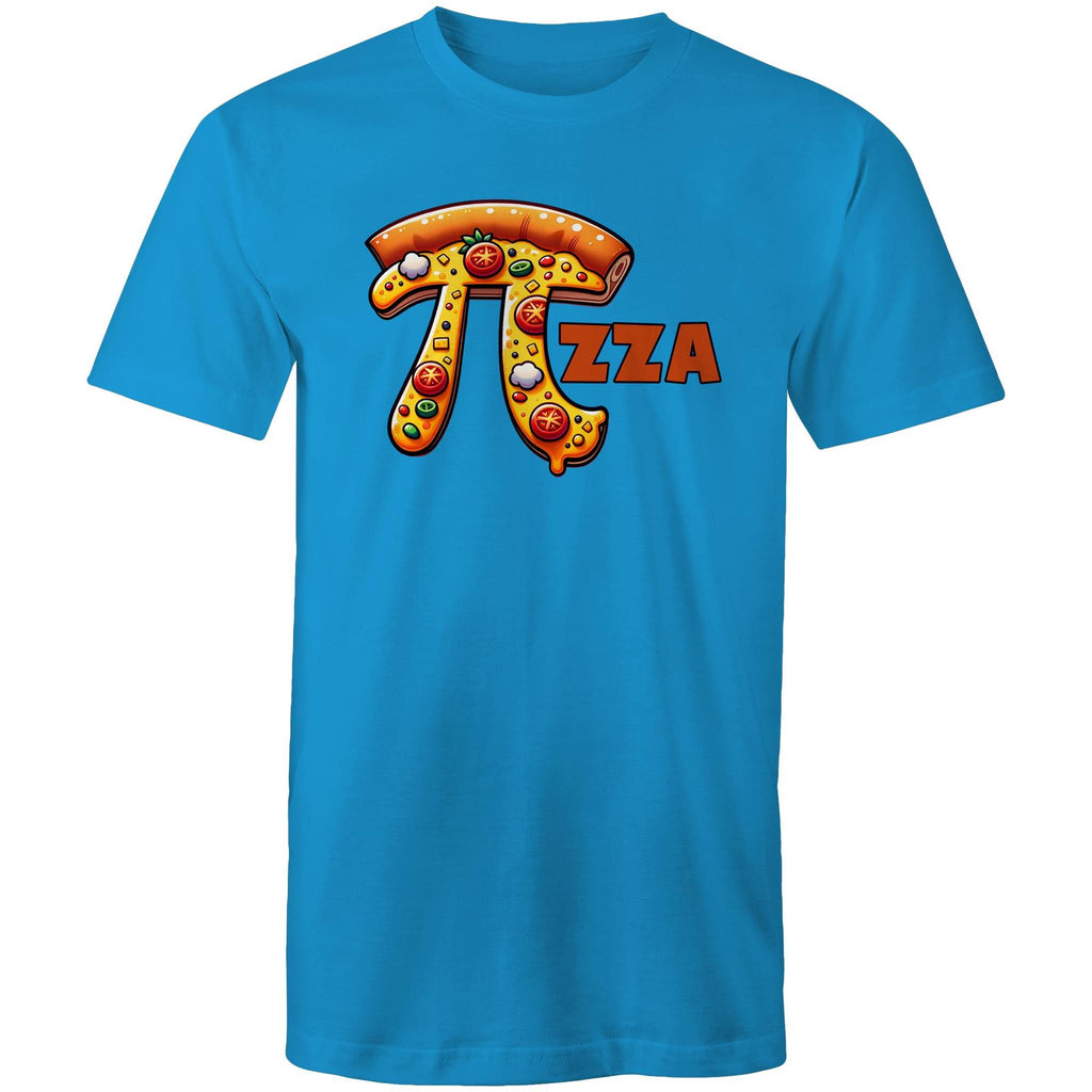 Pi Pizza - Mens T-Shirt Arctic Blue Mens T-shirt Food Maths Printed In Australia Science