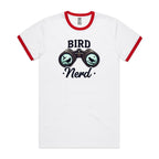 Bird Nerd - Staple Ringer Tee White Red Ringer T-Shirt animal Printed In Australia