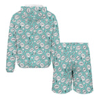 Comic Book Speech Bubbles Men's Lightweight Sun Hoodie & Shorts Set Men's Lightweight Sun Hoodie & Shorts comic Printed Offshore