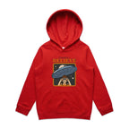 I Want To Believe, UFO - Kids Hoodie Red Kids Hoodie Printed In Australia