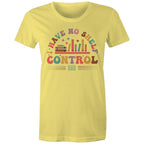 I Have No Shelf Control, Books - Womens T-shirt Yellow Womens T-shirt Printed In Australia Reading