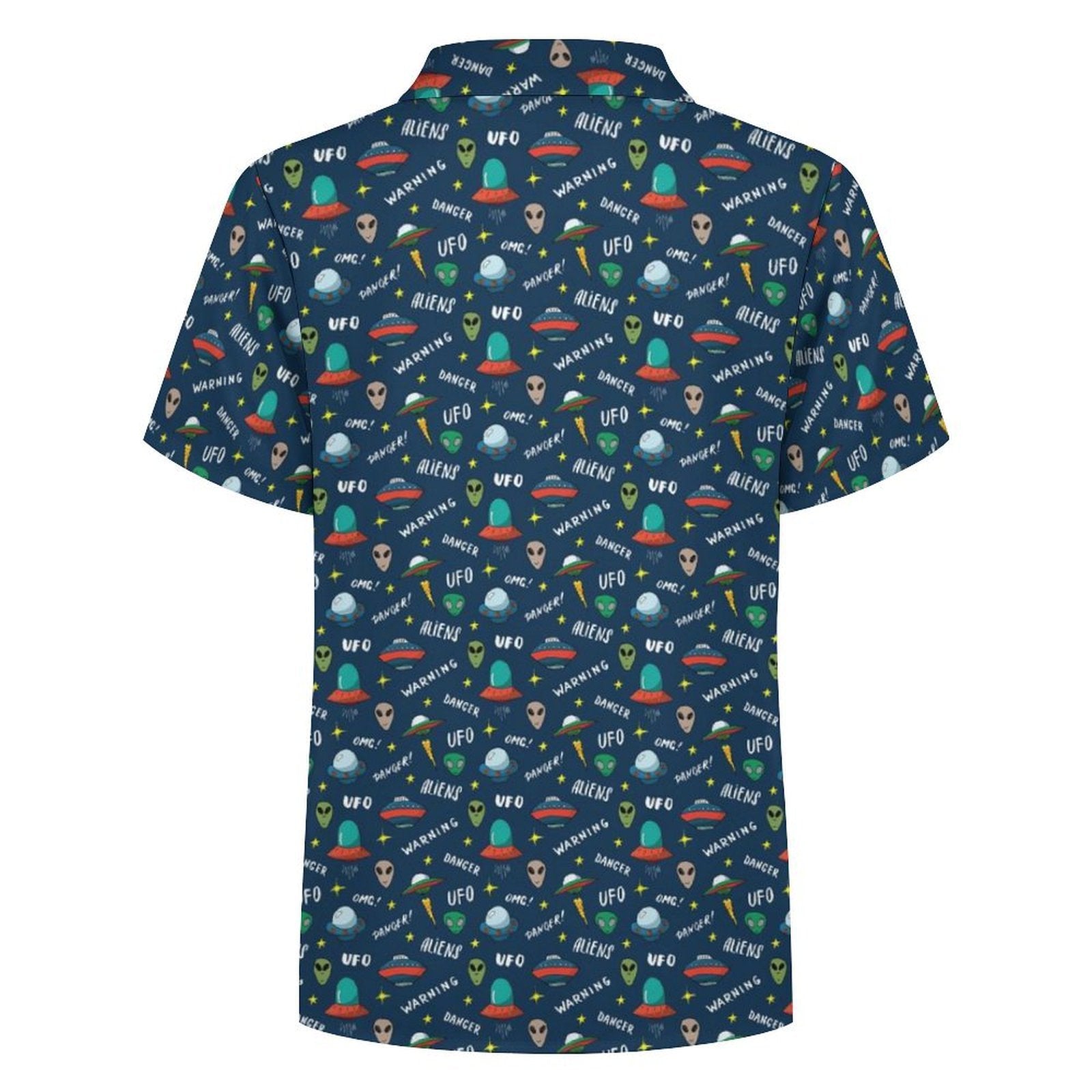 Aliens And UFO's Kids Youth Short Sleeve Button Up Shirt