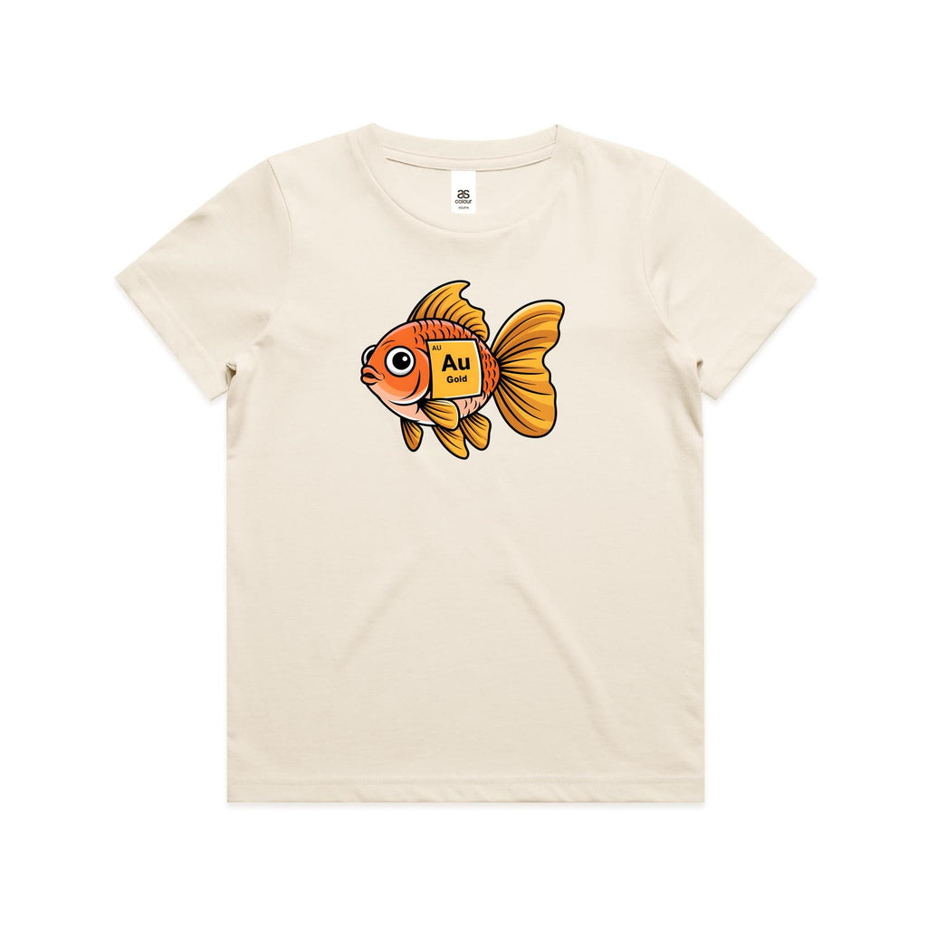 Gold Fish Periodic Table Element Kids AS Colour T-shirt