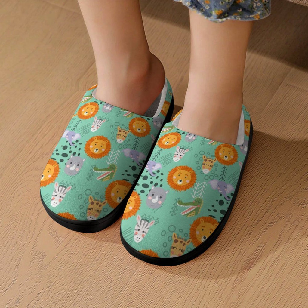 Safari Animals Kids Cotton Slippers Kids Cotton Slippers animal Printed Offshore