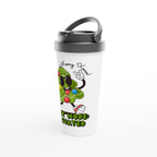 Christmas Feast Mode Activated - White 15oz Stainless Steel Travel Mug Christmas Travel Mug Christmas Globally Fulfilled