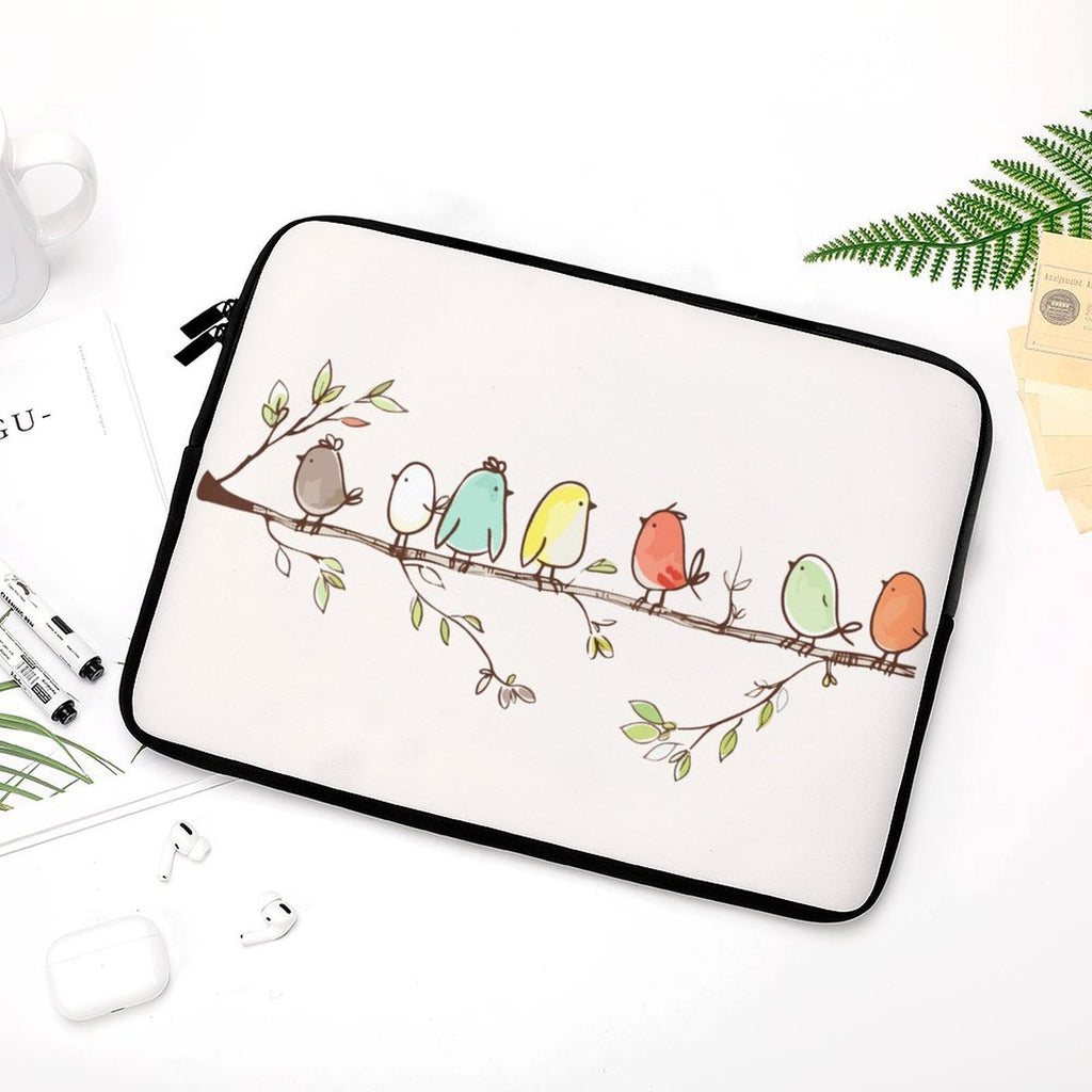 Birds On A Branch Laptop Sleeve (Multiple Sizes) Laptop Sleeve animal Birds Printed Offshore