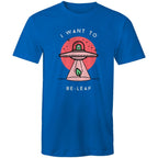 I Want To Be-Leaf, UFO - Mens T-Shirt Bright Royal Mens T-shirt Printed In Australia Sci Fi