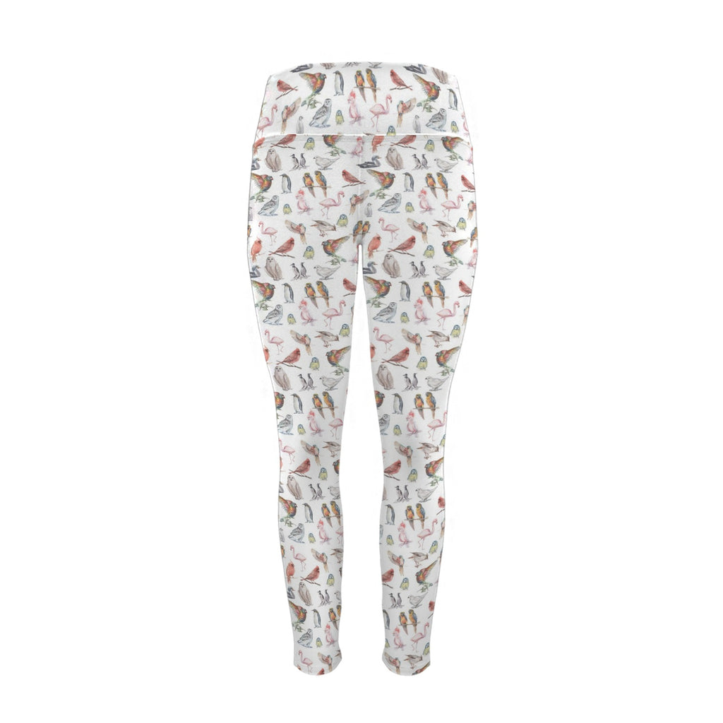 Birds Of A Feather Women's High Waist Pockets Yoga Leggings Women's High Waist Pockets Yoga Leggings Birds Printed Offshore
