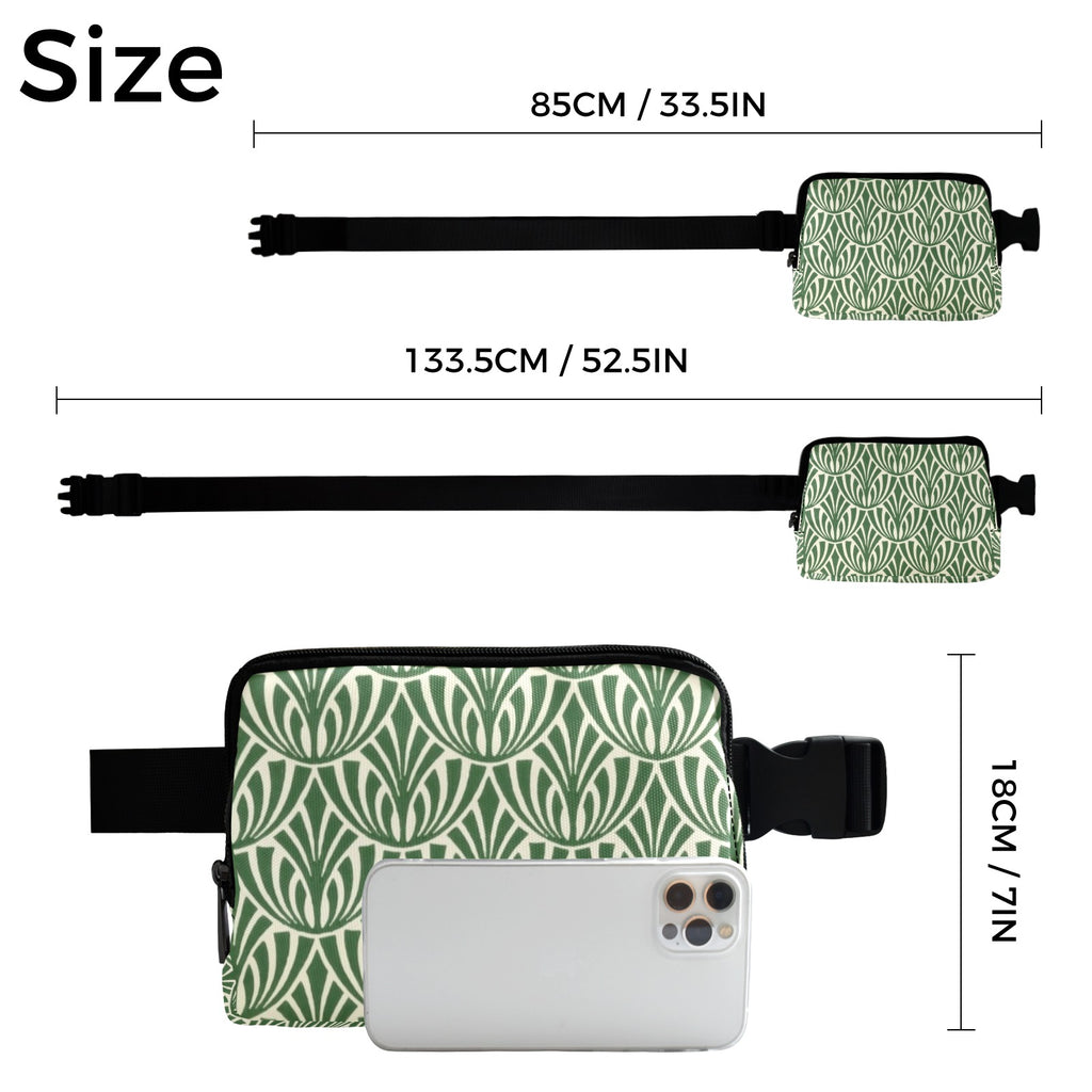 Green Pattern - Belt Bag
