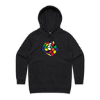 Game Cube - Womens Hoodie Black Womens Hoodie Games Printed In Australia
