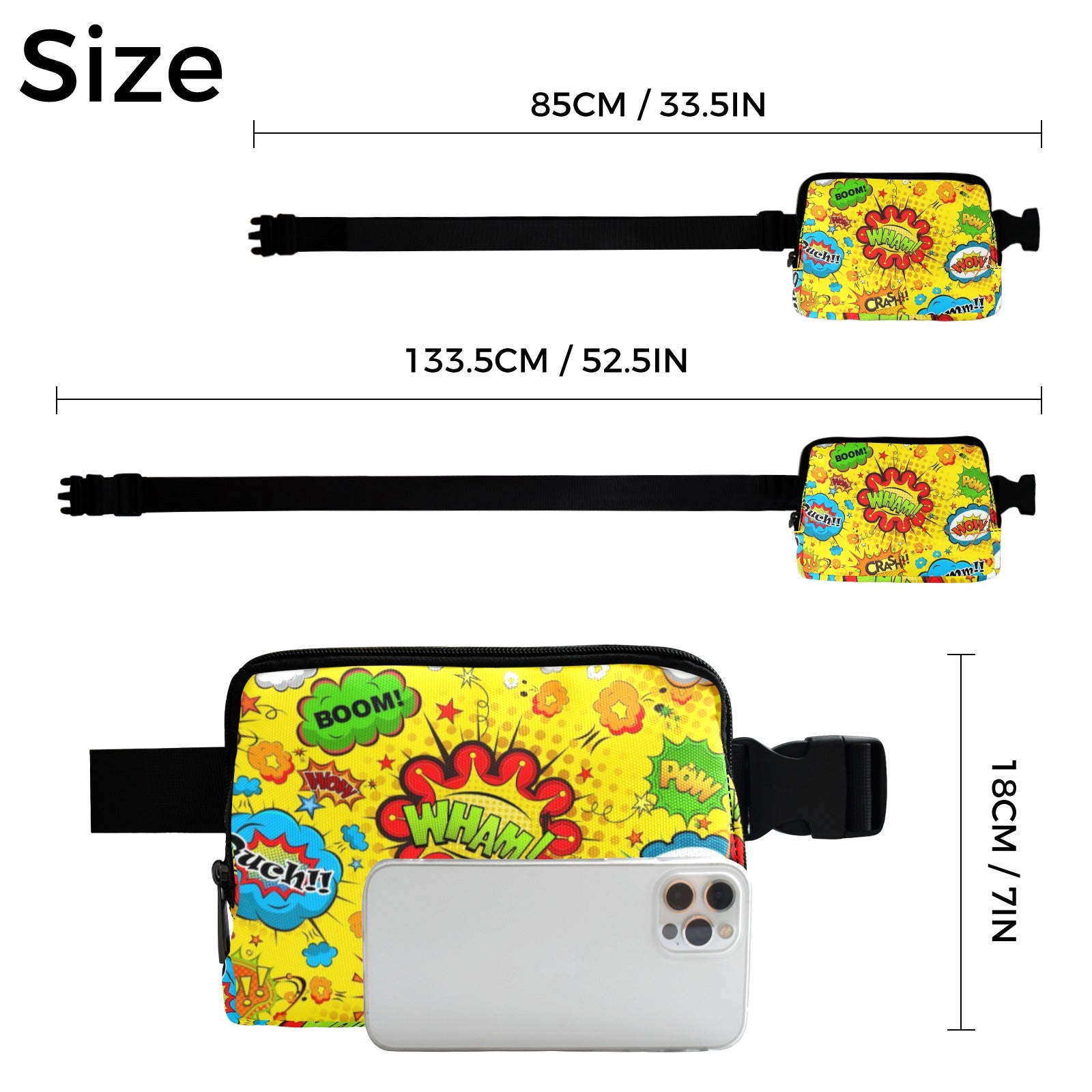 Comic Book Yellow - Belt Bag