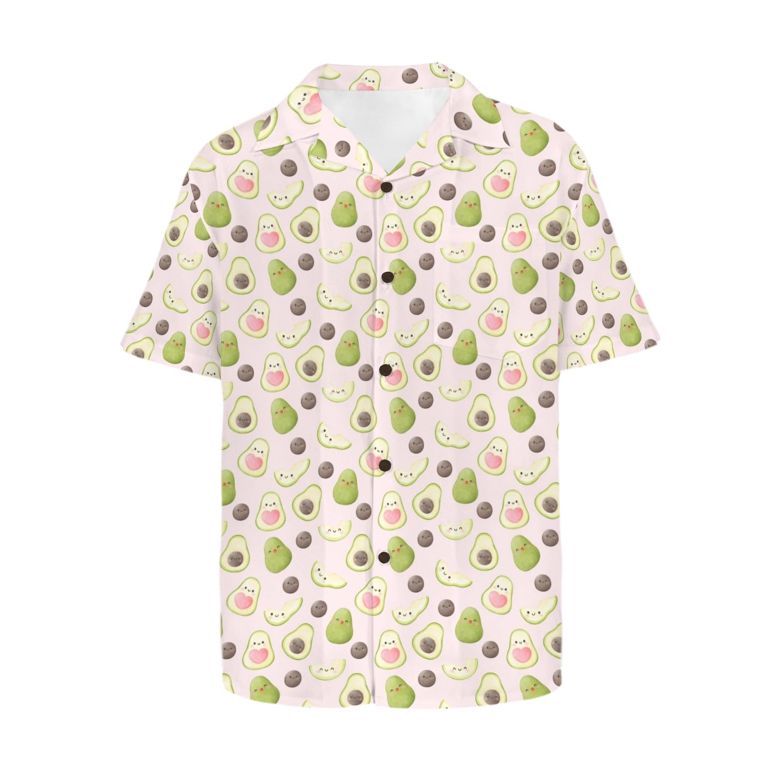 Avocado Love - Men's Short Sleeve Hawaiian Shirt Men's Hawaiian Shirt (New) Food Printed Offshore