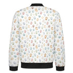 Paw Prints Men's Casual Zip‑Up Bomber Jacket