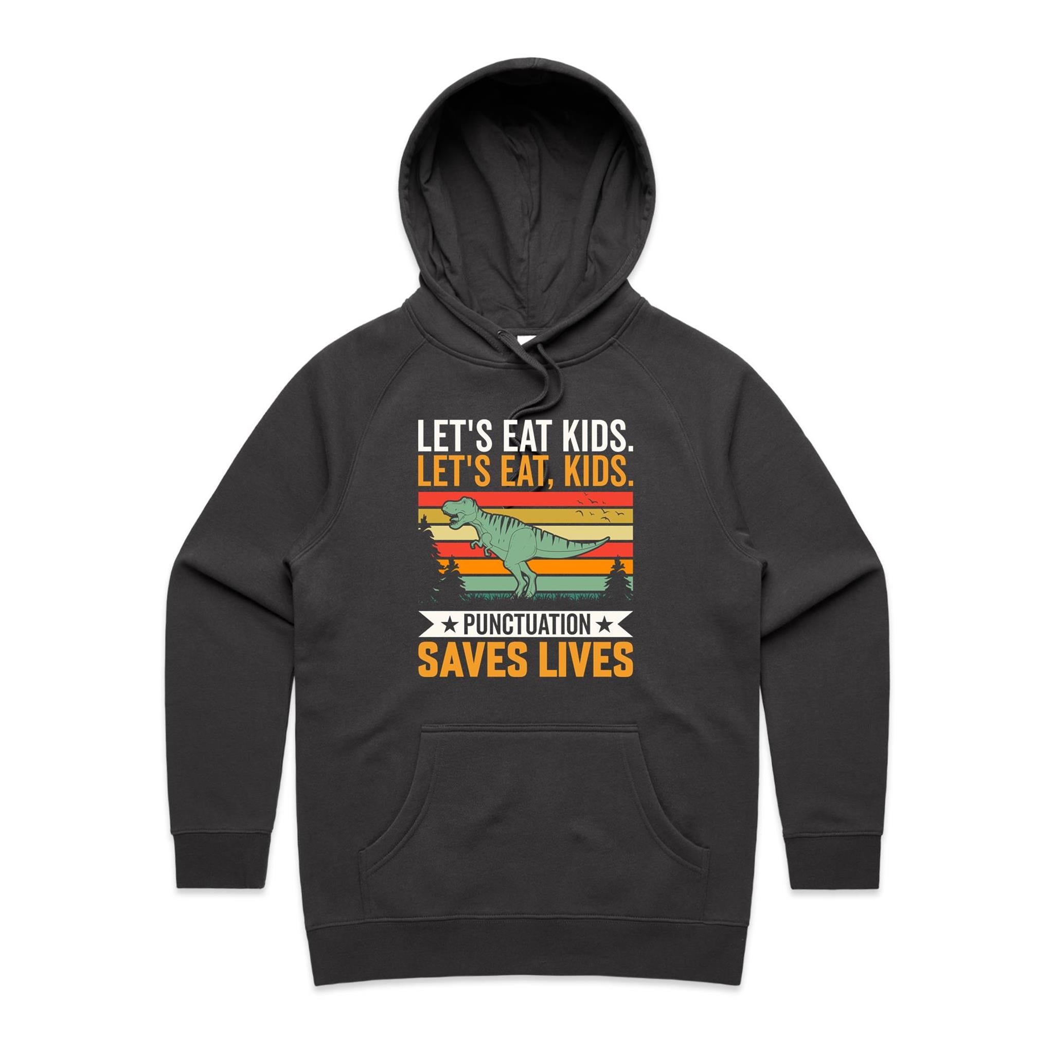 Punctuation Saves Lives, Dinosaur Women's AS Colour Hoodie