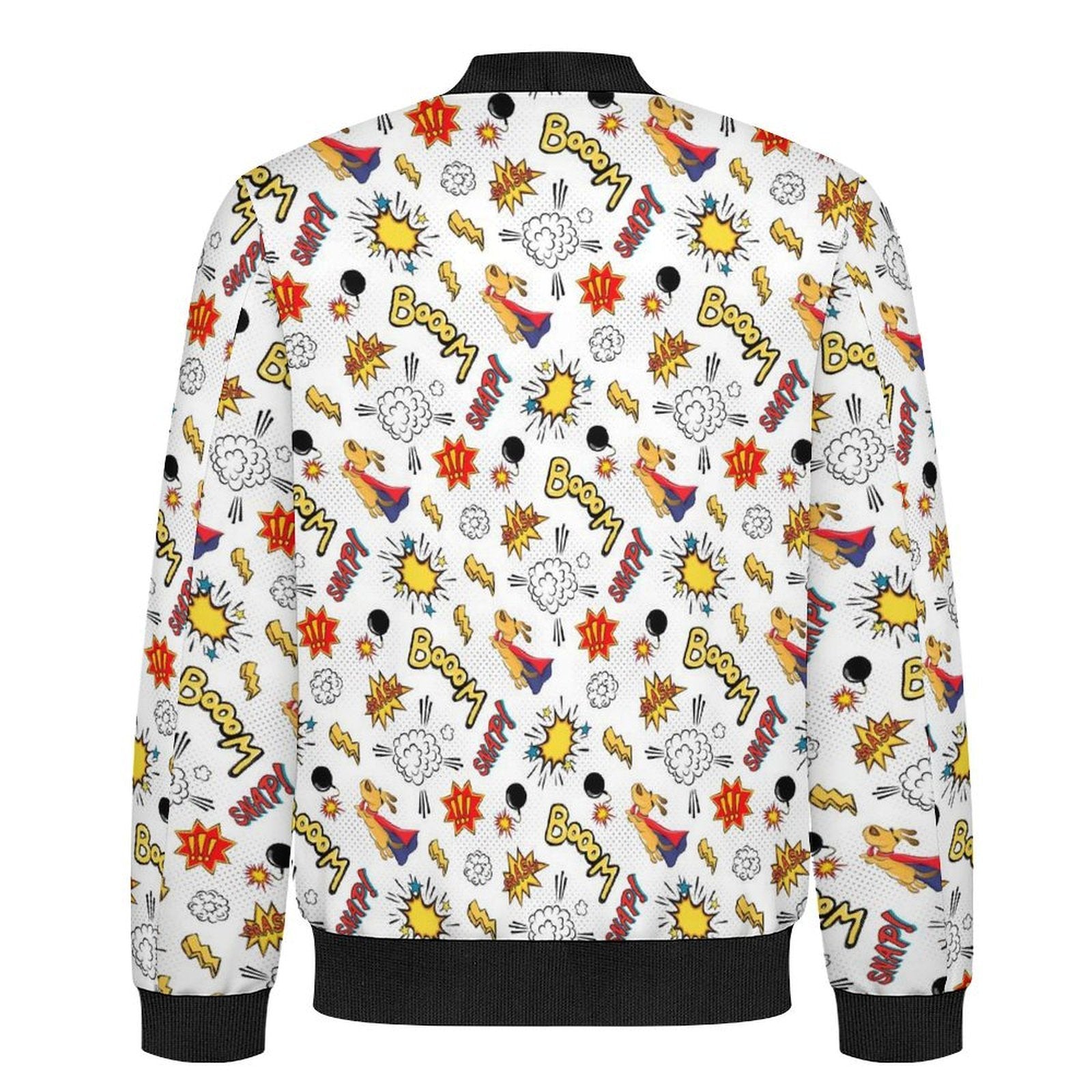 Super Dog Men's Casual Zip‑Up Bomber Jacket