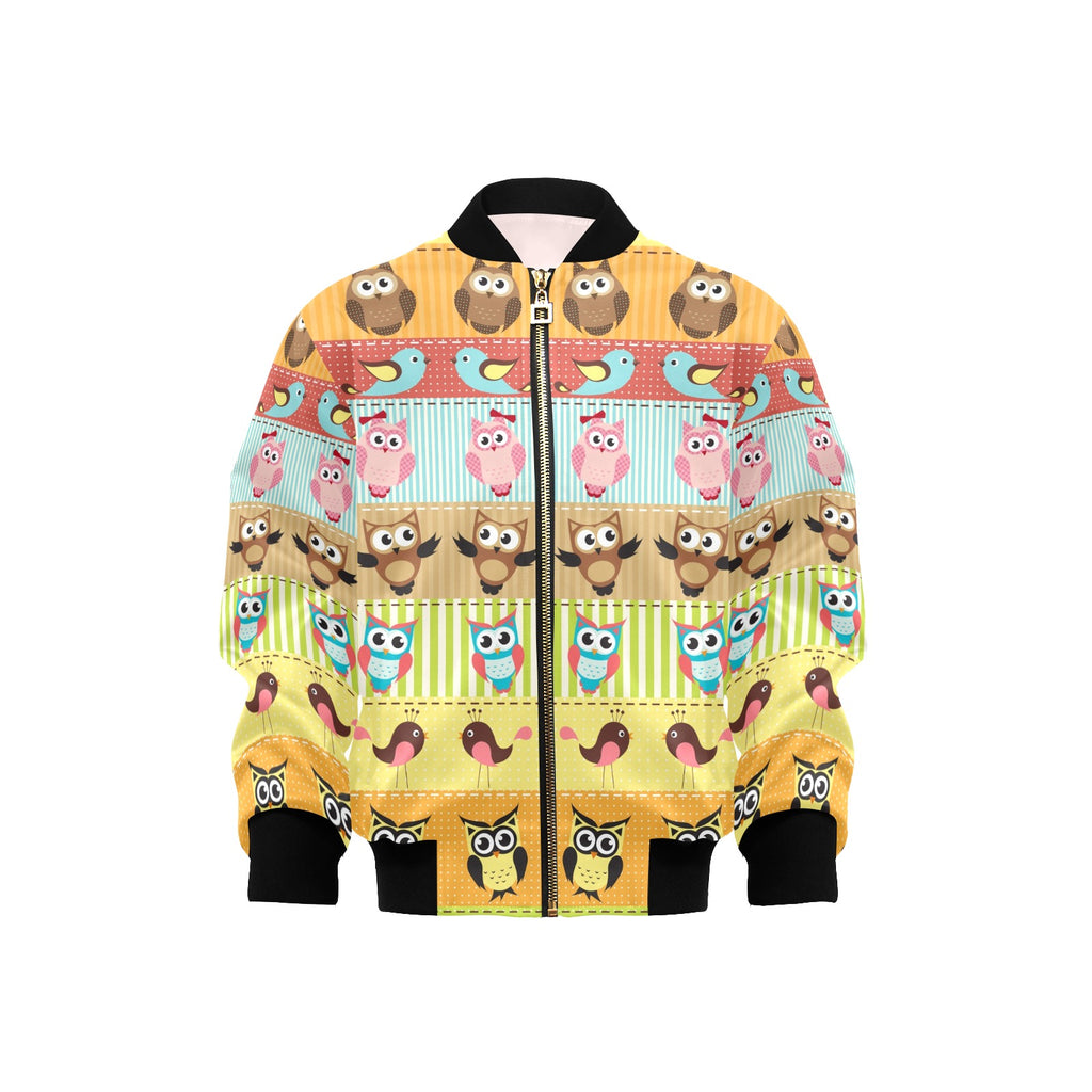 Cartoon Birds Kids Bomber Jacket XL Kids Bomber Jacket animal Birds Printed Offshore