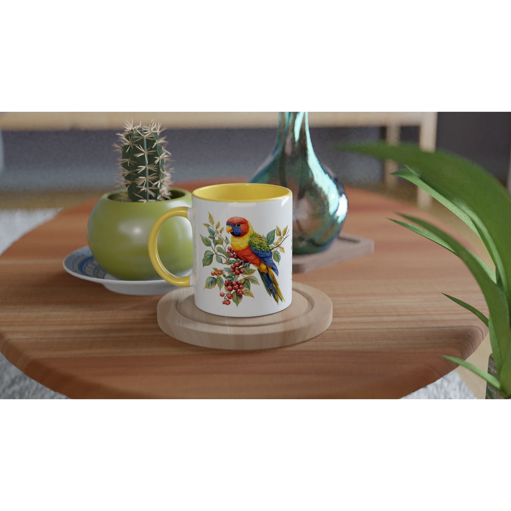 Personalise - Lorikeet, Australian Birds - 11oz Ceramic Mug Personalised 11oz Mug animal Globally Fulfilled