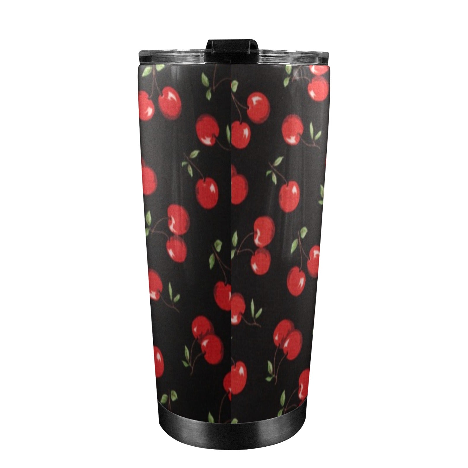 Cherry - 20oz Mobile Tumbler with Lid (Black Lock) 20oz Travel Mug Food Printed Offshore