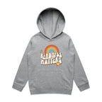 Kindness Matters - Kids Hoodie Grey Marle Kids Hoodie Kindness Positivity Printed In Australia Retro