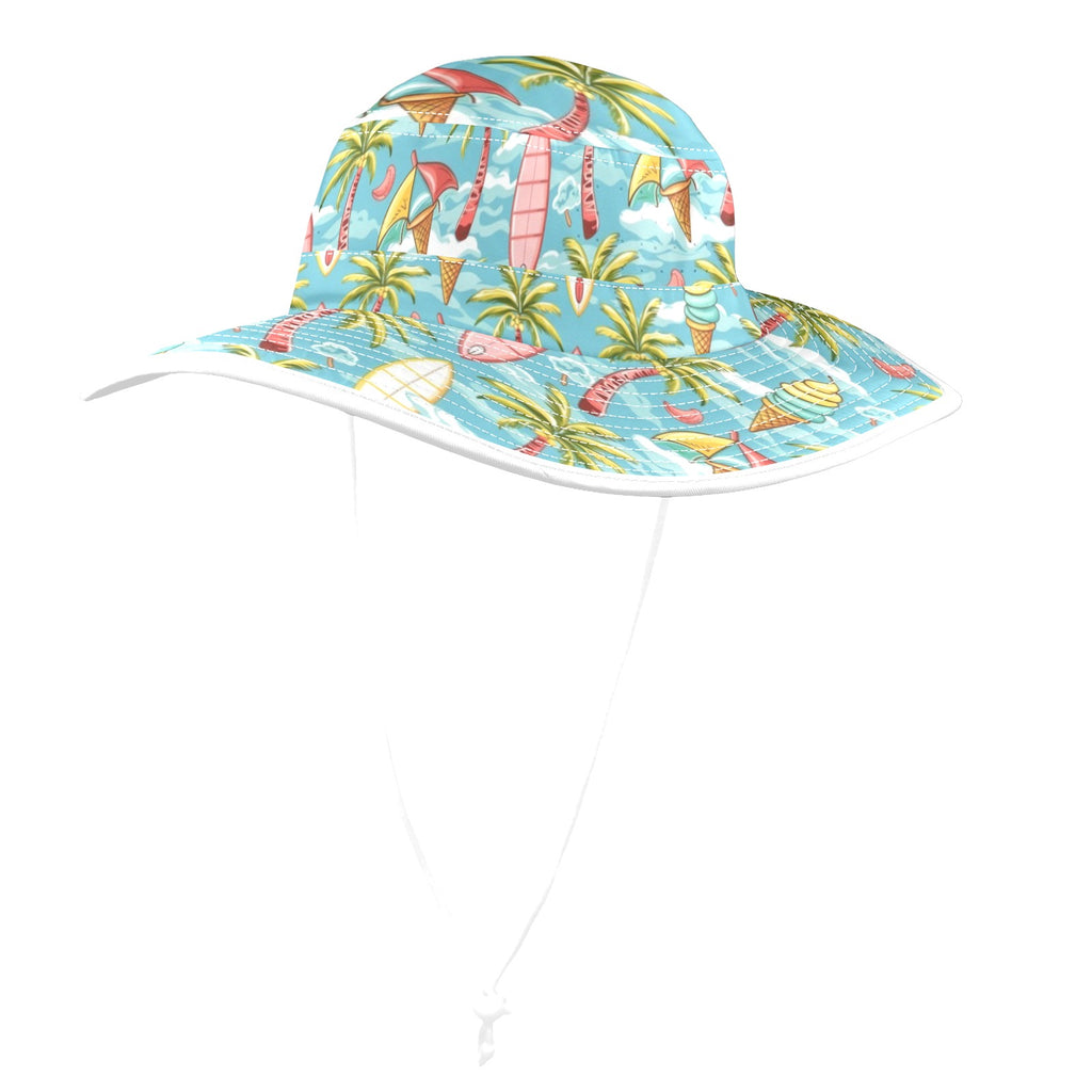 Summer Surf Wide Brim Bucket Hat Wide Brim Bucket Hat Printed Offshore Surf