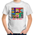 Born To Rock - Kids Youth T-Shirt White Kids Youth T-shirt Music Printed In Australia
