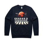 Astronaut Zebra Crossing - AS Colour Stencil Crew Sweatshirt Navy Sweatshirt Printed In Australia Space