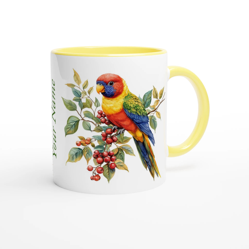 Personalise - Lorikeet, Australian Birds - 11oz Ceramic Mug Personalised 11oz Mug animal Globally Fulfilled
