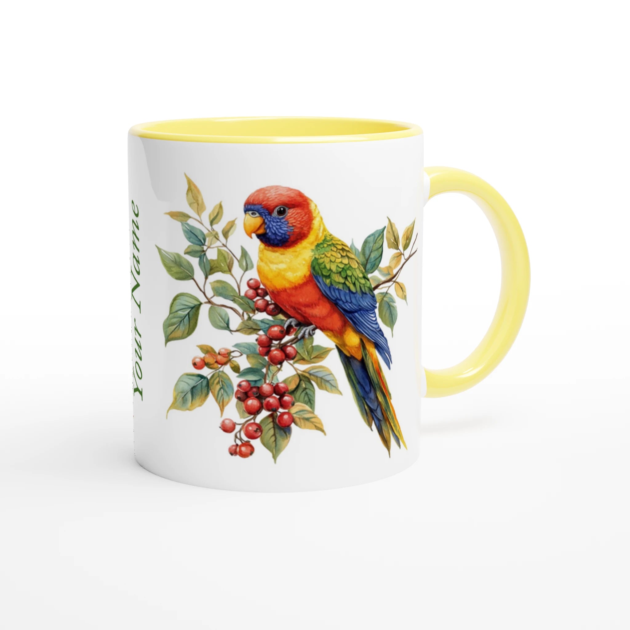 Personalise - Lorikeet, Australian Birds - 11oz Ceramic Mug Personalised 11oz Mug animal Globally Fulfilled