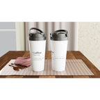Coffee Definition - White 15oz Stainless Steel Travel Mug Travel Mug Coffee Globally Fulfilled
