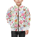 Australian Flowers Kids Bomber Jacket Kids Bomber Jacket Plants Printed Offshore